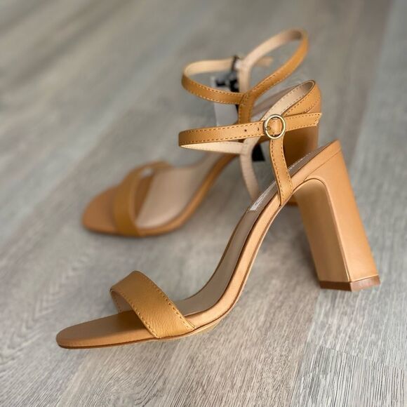 Mango Genuine Leather Sandals Heels - Picture 3 of 16